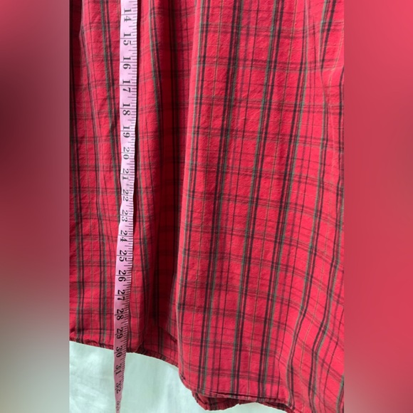 Disney Store Mickey Mouse Long Sleeve Button Down Red Plaid Men’s Size XL - Picture 6 of 7